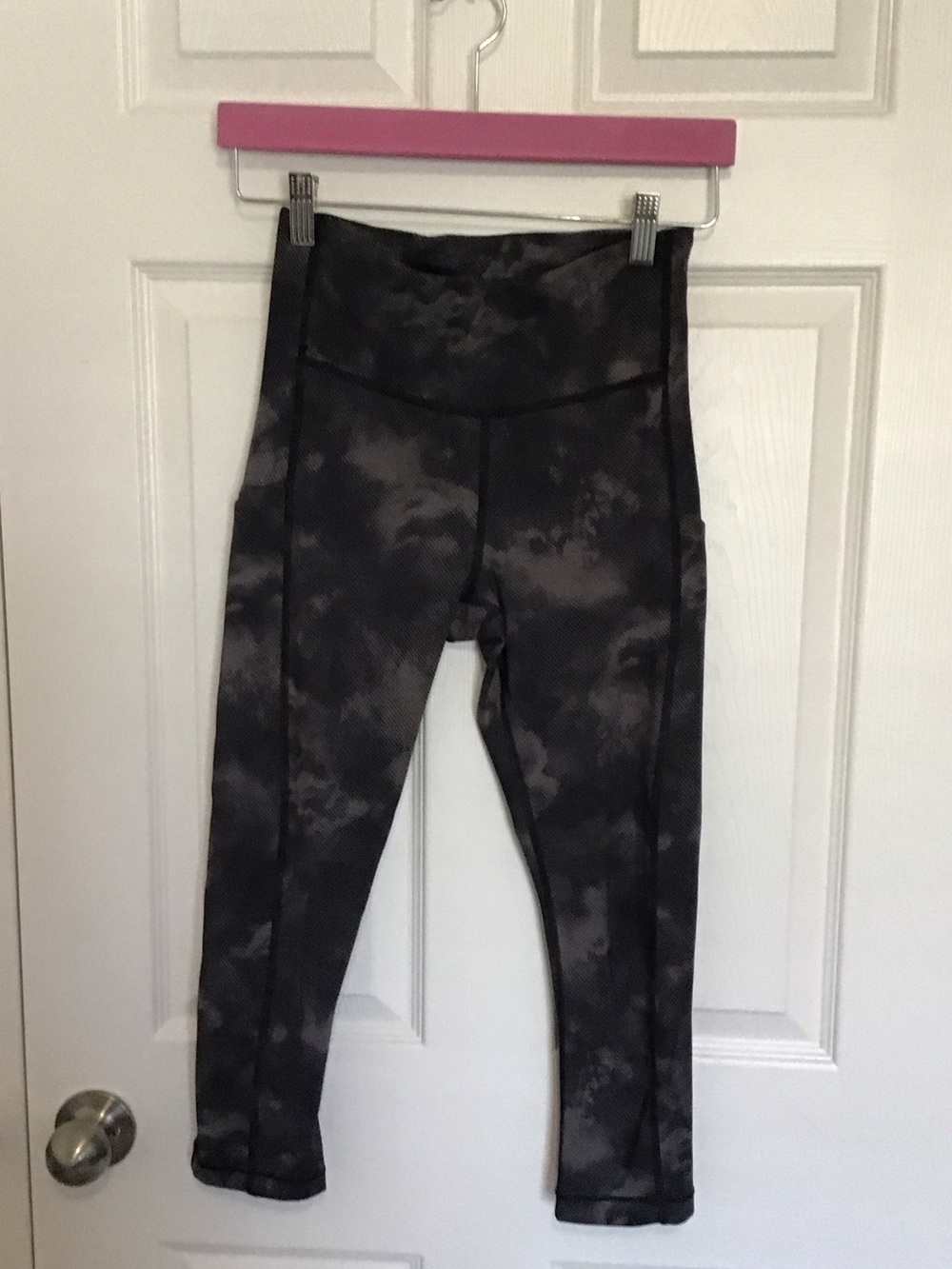 Athleta Black Tie-Dye High-Rise Leggings